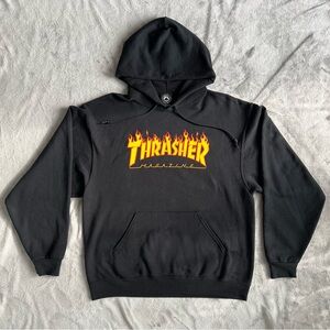 Thrasher Men's Flame Purple Long Sleeve Pullover Hoodie